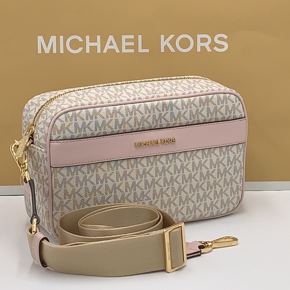 MICHAEL KORS KENLY LARGE POCKET XBODY POWDER BLUSH MULTI - Picture 13 of 16